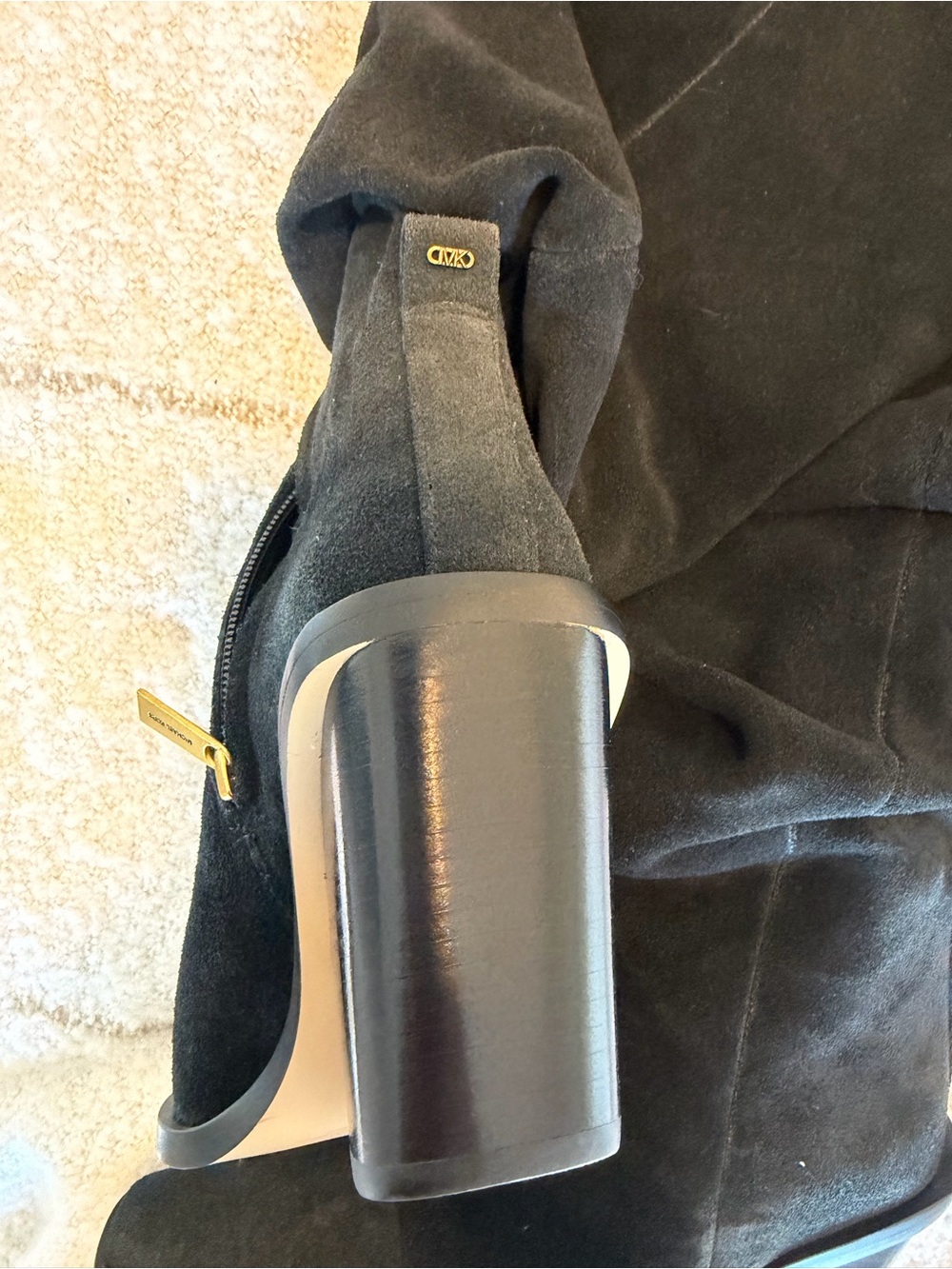 Women’s Black Suede Over The Knee Boots - Picture 4 of 5